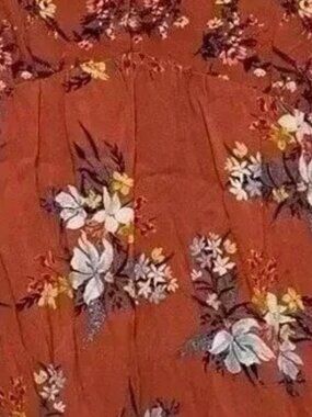 Women's Pink Rose Floral Dress Size S Red